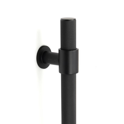 Momo Belgravia knurled solid brass cabinet handle with textured grip, modern luxury kitchen drawer and cupboard pull