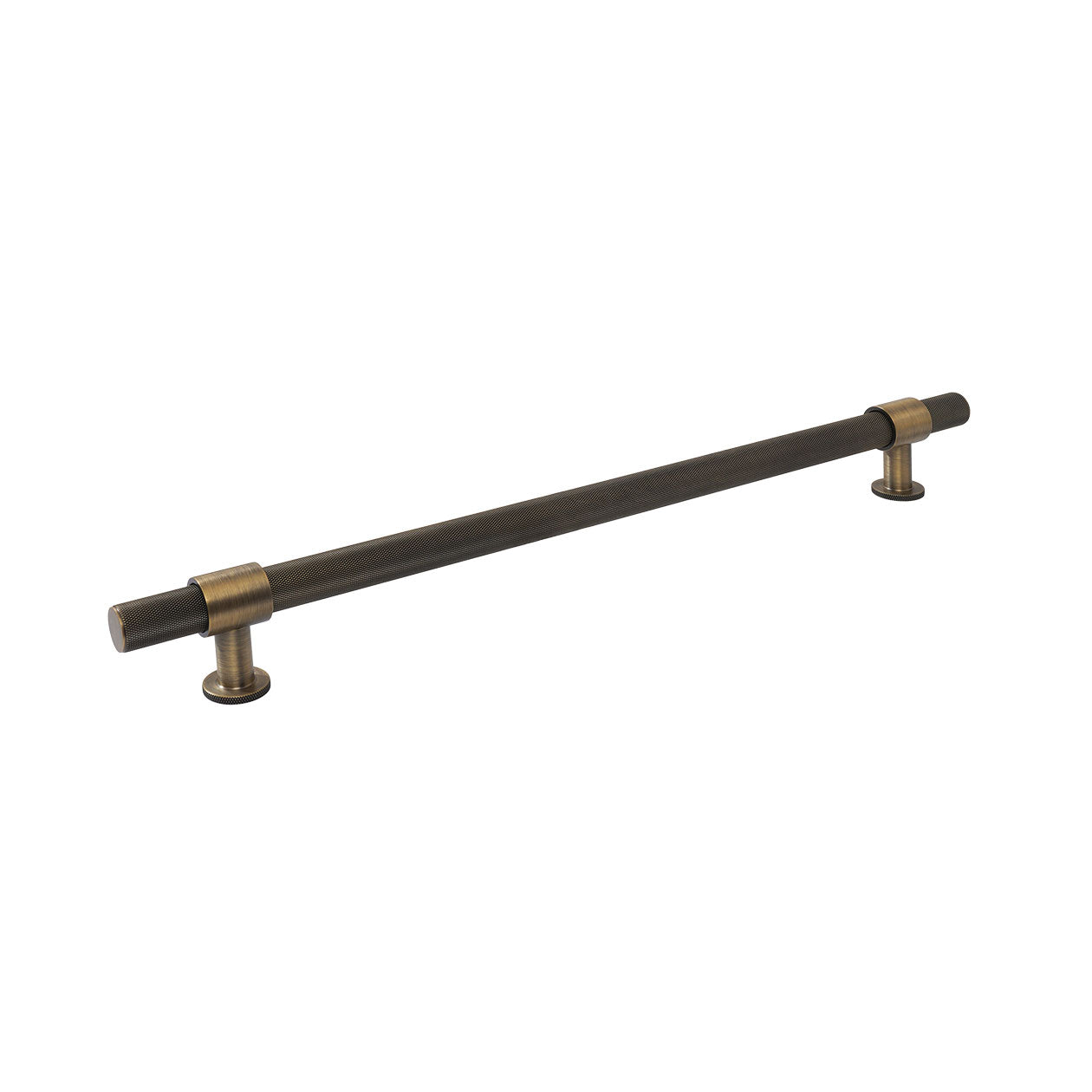 Momo Belgravia knurled solid brass cabinet handle with textured grip, modern luxury kitchen drawer and cupboard pull