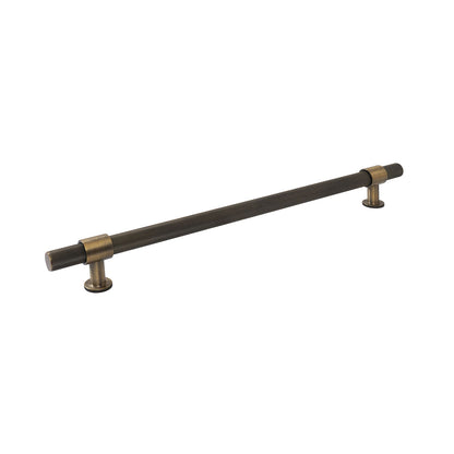 Momo Belgravia knurled solid brass cabinet handle with textured grip, modern luxury kitchen drawer and cupboard pull