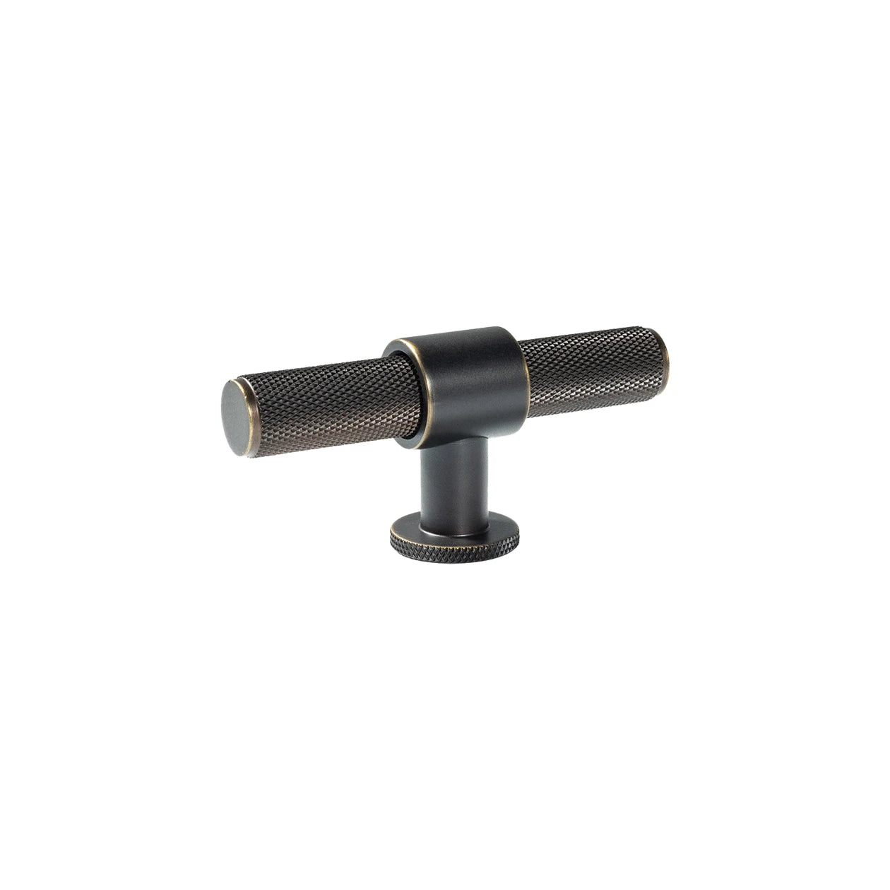 Momo Belgravia knurled solid brass cabinet handle with textured grip, modern luxury kitchen drawer and cupboard pull