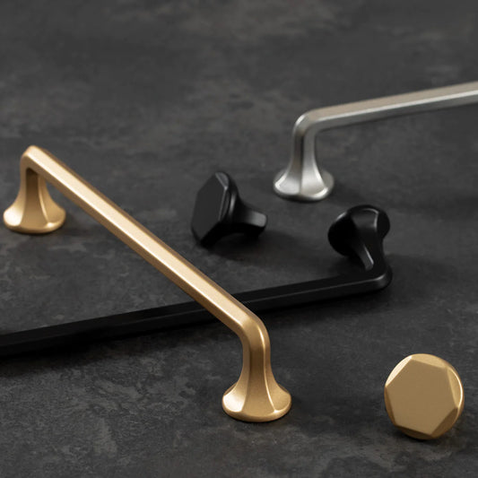 Momo Caselle cabinet handle on modern kitchen cabinetry, sleek minimalist pull design for furniture, contemporary architectural hardware in premium finish