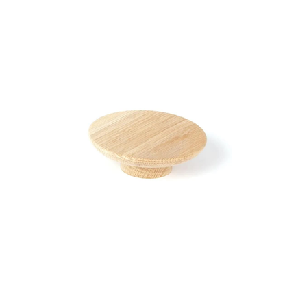 Momo Daintree Full round timber handle in solid wood, premium cabinet pull for kitchens and furniture, architectural hardware in natural finish