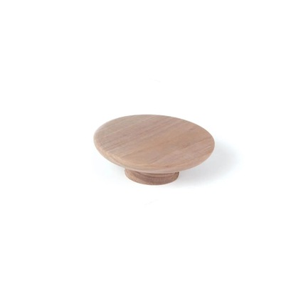 Momo Daintree Full round timber handle in solid wood, premium cabinet pull for kitchens and furniture, architectural hardware in natural finish