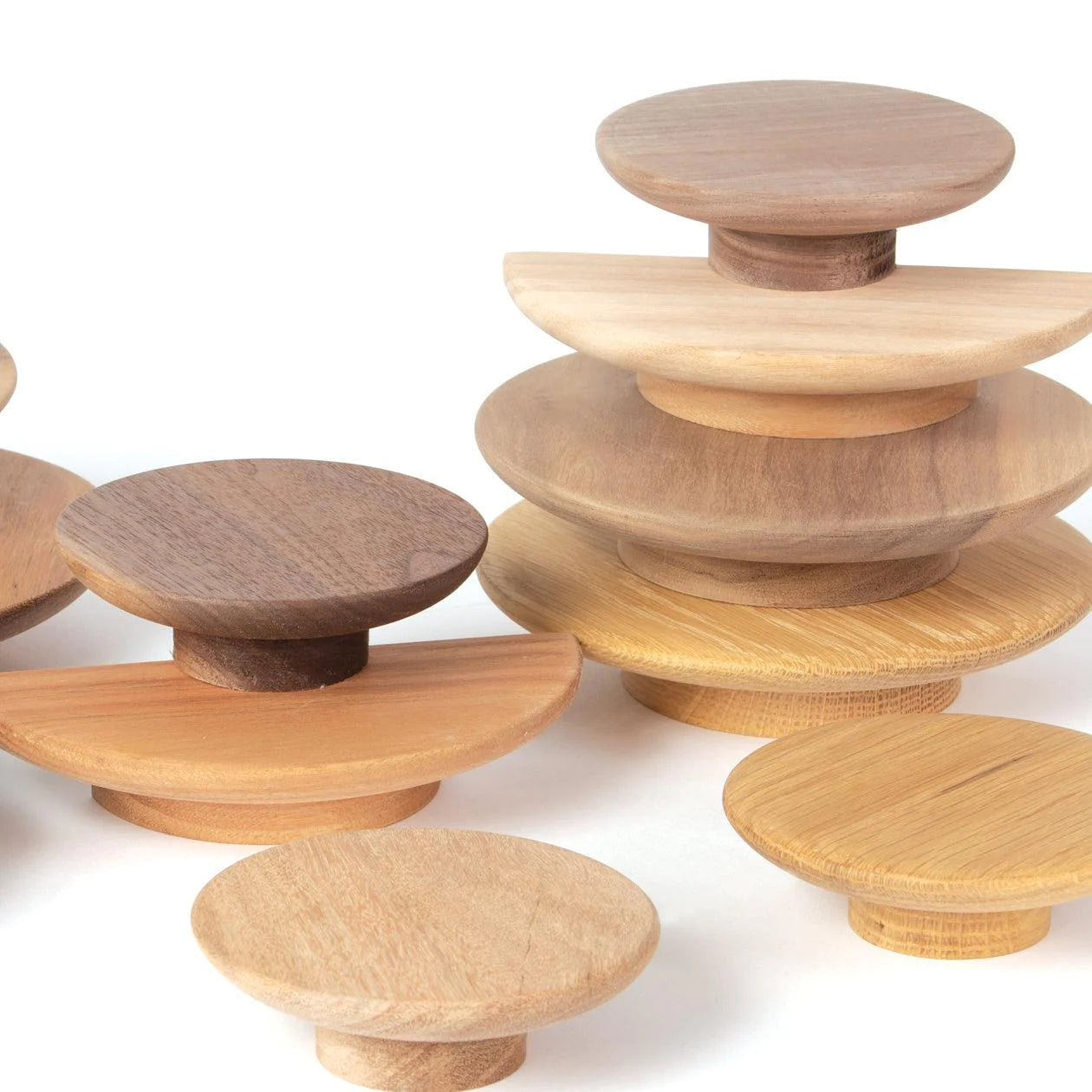Momo Daintree Full round timber handle in solid wood, premium cabinet pull for kitchens and furniture, architectural hardware in natural finish