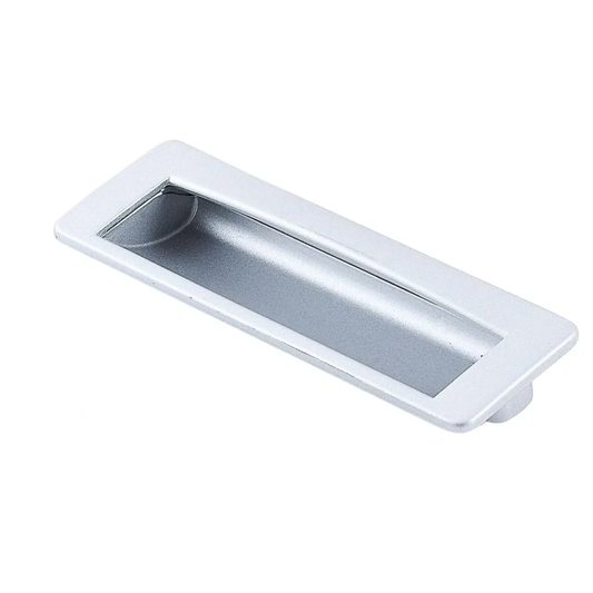 Momo Sierra flush pull handle in contemporary finish for sliding doors, kitchen cabinets, wardrobes, and modern recessed cabinetry designs.
