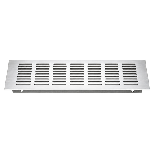 Natural aluminium multi-function ventilation vent 300mm x 80mm for cabinets, joinery and improved airflow