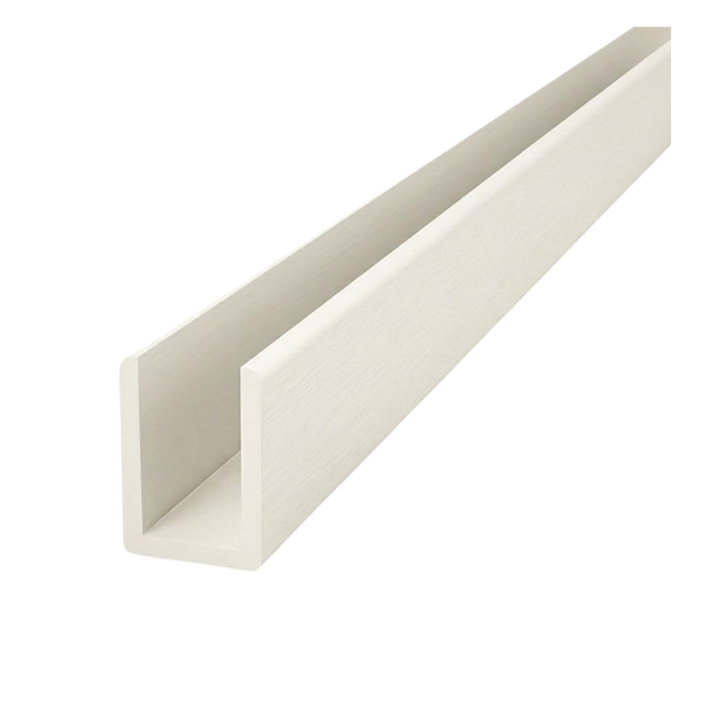 Off White U Channel 5.5m - Wardrobe Aluminium Framing