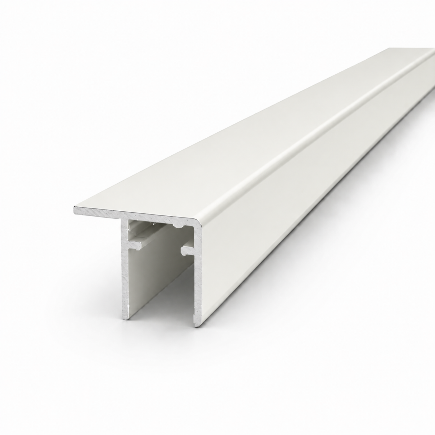 Wardrobe Top and Bottom Rail | Frameless | Off White