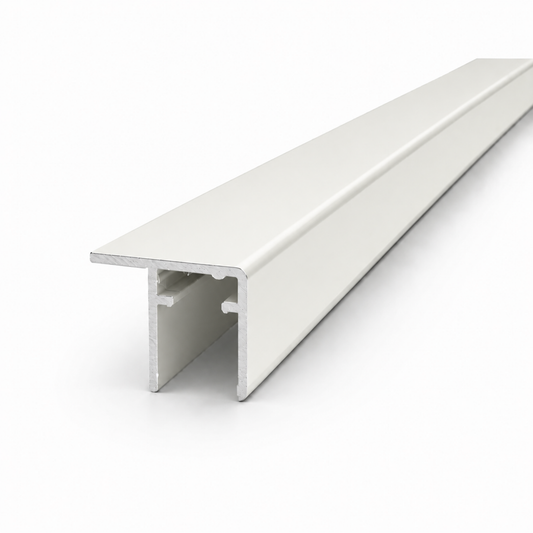 Off white frameless wardrobe sliding door top and bottom rail aluminium profile for wardrobe door frame installation and smooth door operation