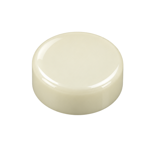 Off white snap-on screw caps for covering cabinet and wardrobe screws, compatible with 6–8 gauge screws
