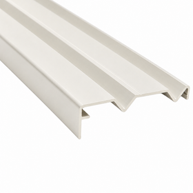 Off White Wardrobe Bottom Track 5.7m - Double track system