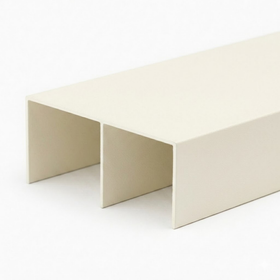 Off White Wardrobe Top Track 5.7m- Double track system - Wardrobe Aluminium Framing