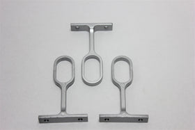 Oval Pillar Centre | 16mm | Brushed Silver