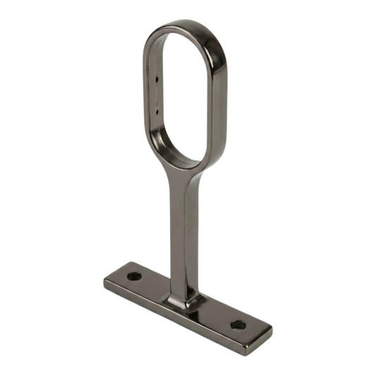 Oval Pillar Centre 16mm gunmetal handle for cabinets and wardrobes, modern architectural hardware with sleek minimalist design