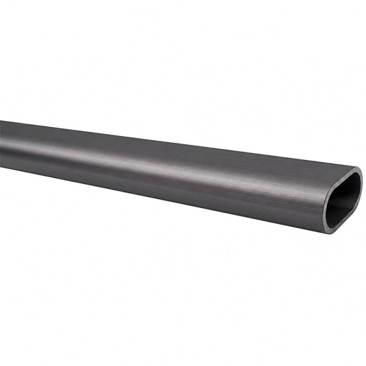 Gun Metal Grey oval wardrobe hanger rail 15mm x 30mm x 2.9m aluminium clothing rail for wardrobes, closets and custom storage systems