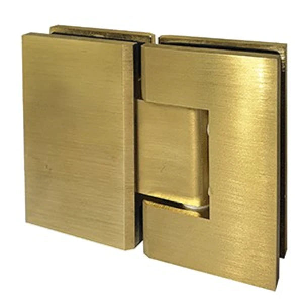 180 Degree Glass to Glass Shower Hinge Brushed Brass