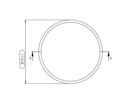 Furnipart Pulley Knob. Finish: Black Ash. Diameter: 45mm