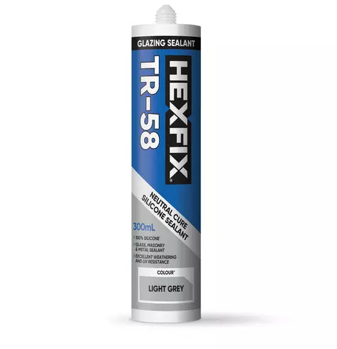 HEXFIX TR-58 LIGHT GREY GLASS METAL & MASONARY 300ML