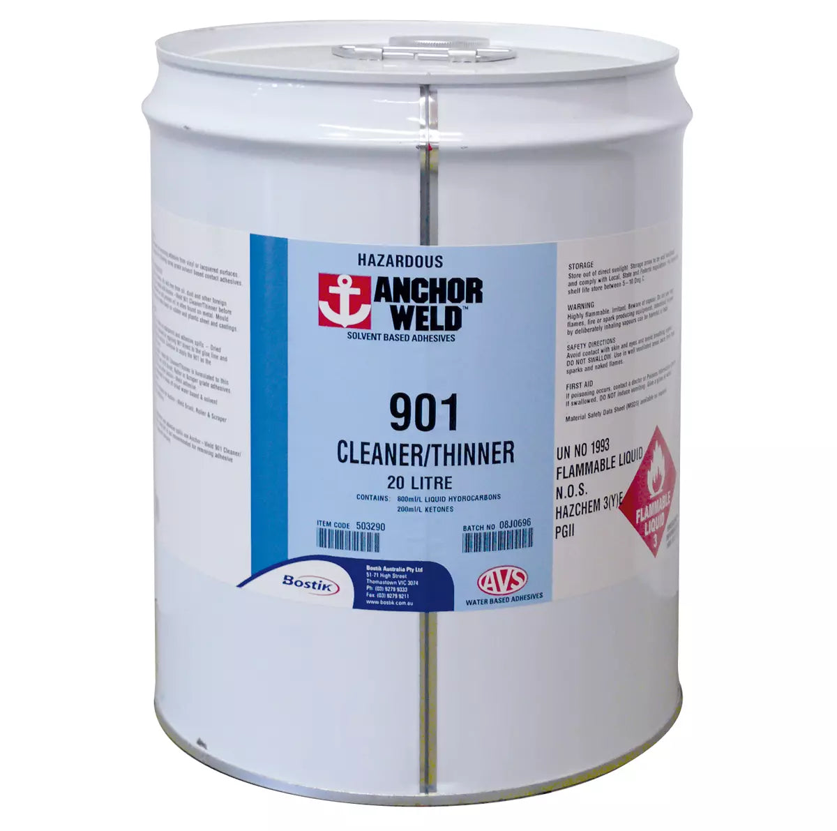 ANCHORWELD 901 THINNER SPRAY CONTACT CLEANER 20 LITRE