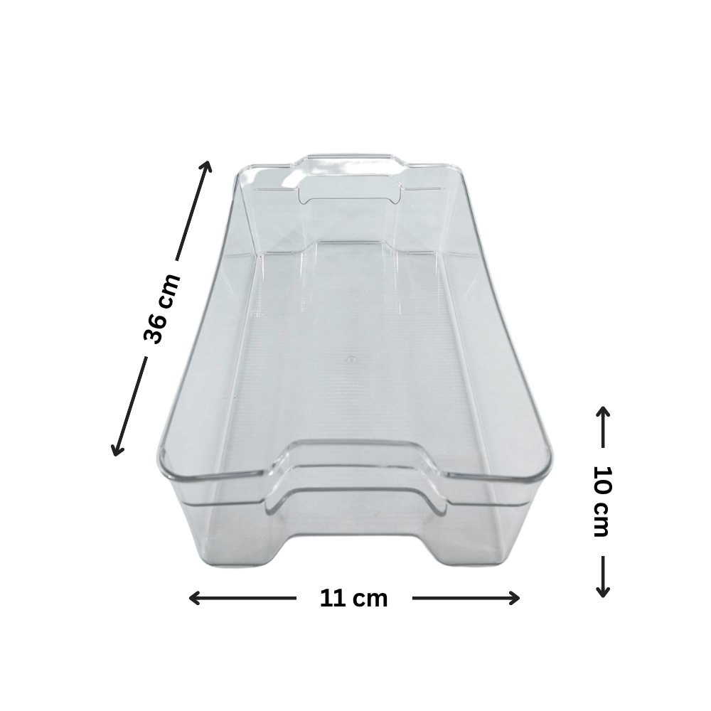 Large Pantry Clear Storage Box with Handles – 36cm-2