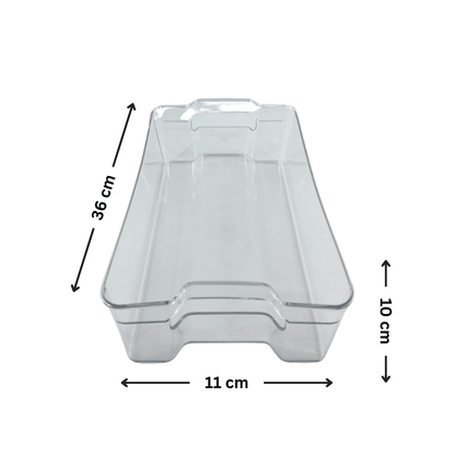 Large Pantry Clear Storage Box with Handles – 36cm-2