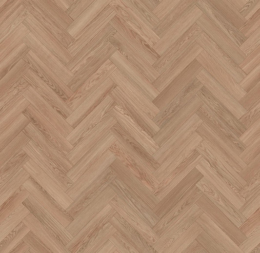 Pastel 10mm Herringbone Hybrid Plus flooring with natural timber grain finish, durable waterproof hybrid floorboards for stylish interiors