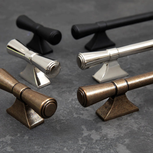 Pembrey by Momo cabinet handle, modern minimalist D-shaped pull handle designed for contemporary kitchen and cabinetry applications, offering sleek durable and elegant architectural hardware styling for interior design projects.