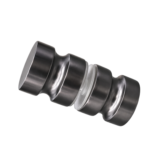 Premium gunmetal shower door knob designed for frameless glass shower screens.