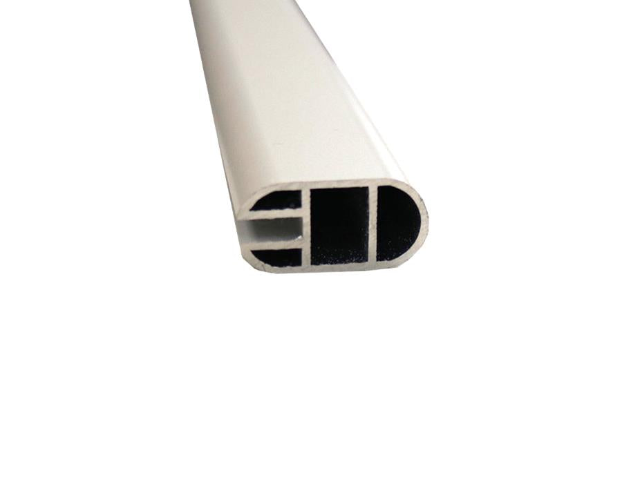 Aluminium Oval Wardrobe Rail in Matt White. Size: 3m. Thickness: 1.2mm. To suit L&S Mini Octopus Flexible Strip Reel