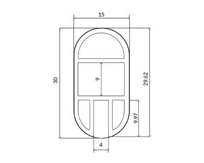 Aluminium Oval Wardrobe Rail in Matt White. Size: 3m. Thickness: 1.2mm. To suit L&S Mini Octopus Flexible Strip Reel