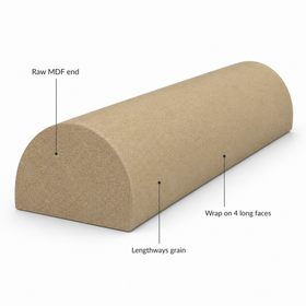 Half Round Batten | 31mm x 62mm | Steccawood by Polytec | Pack of 15