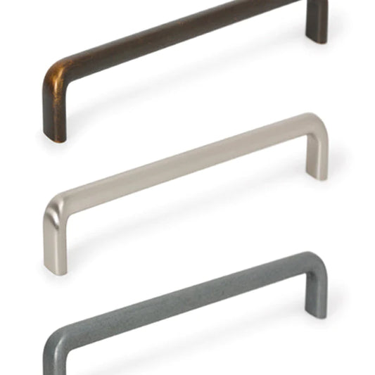 Redo by Momo cabinet handle, modern minimalist D-shaped pull handle designed for contemporary kitchen and cabinetry use, offering sleek durable and elegant hardware styling for interior spaces.