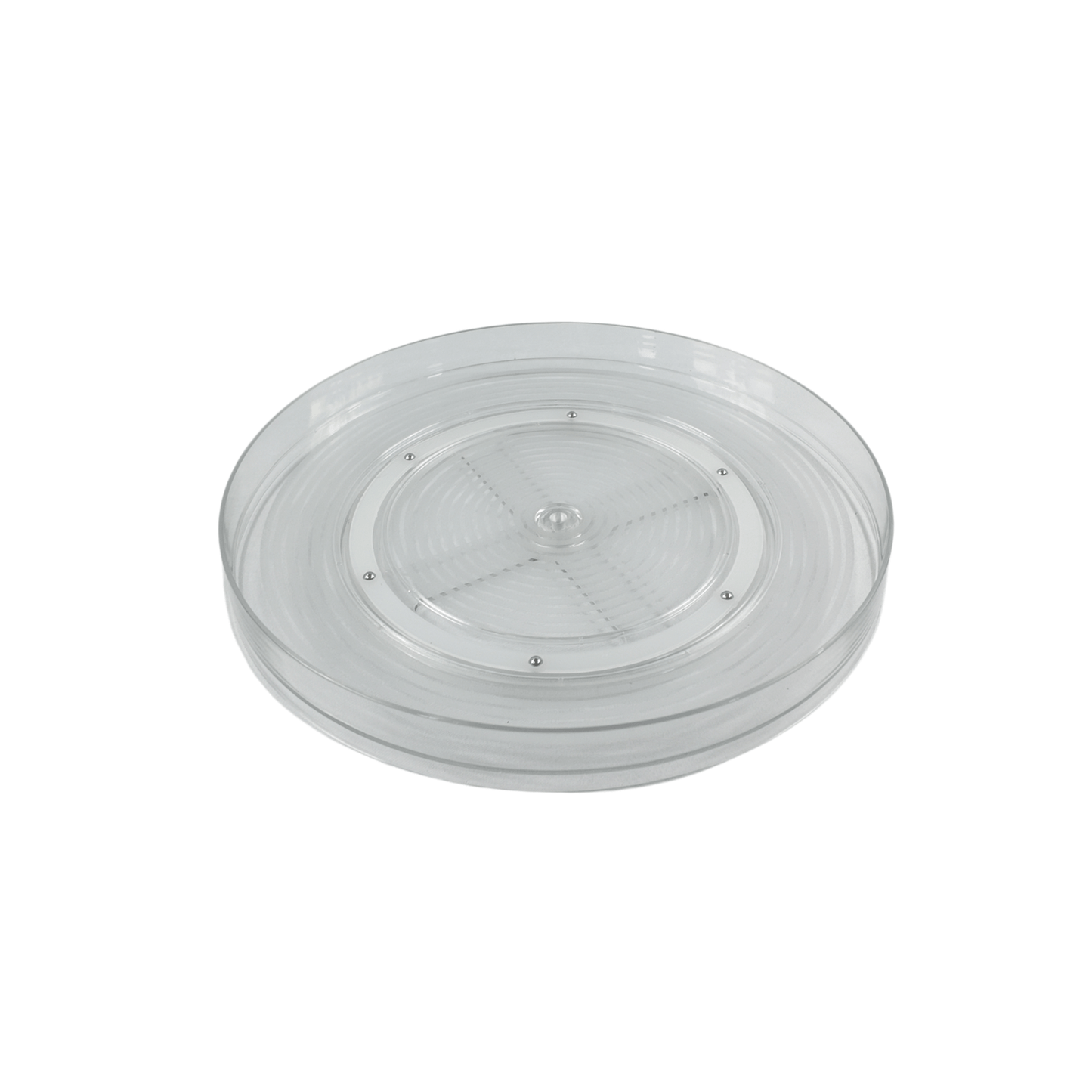 Short Round Clear Rotating Tray - Lazy Susan-2