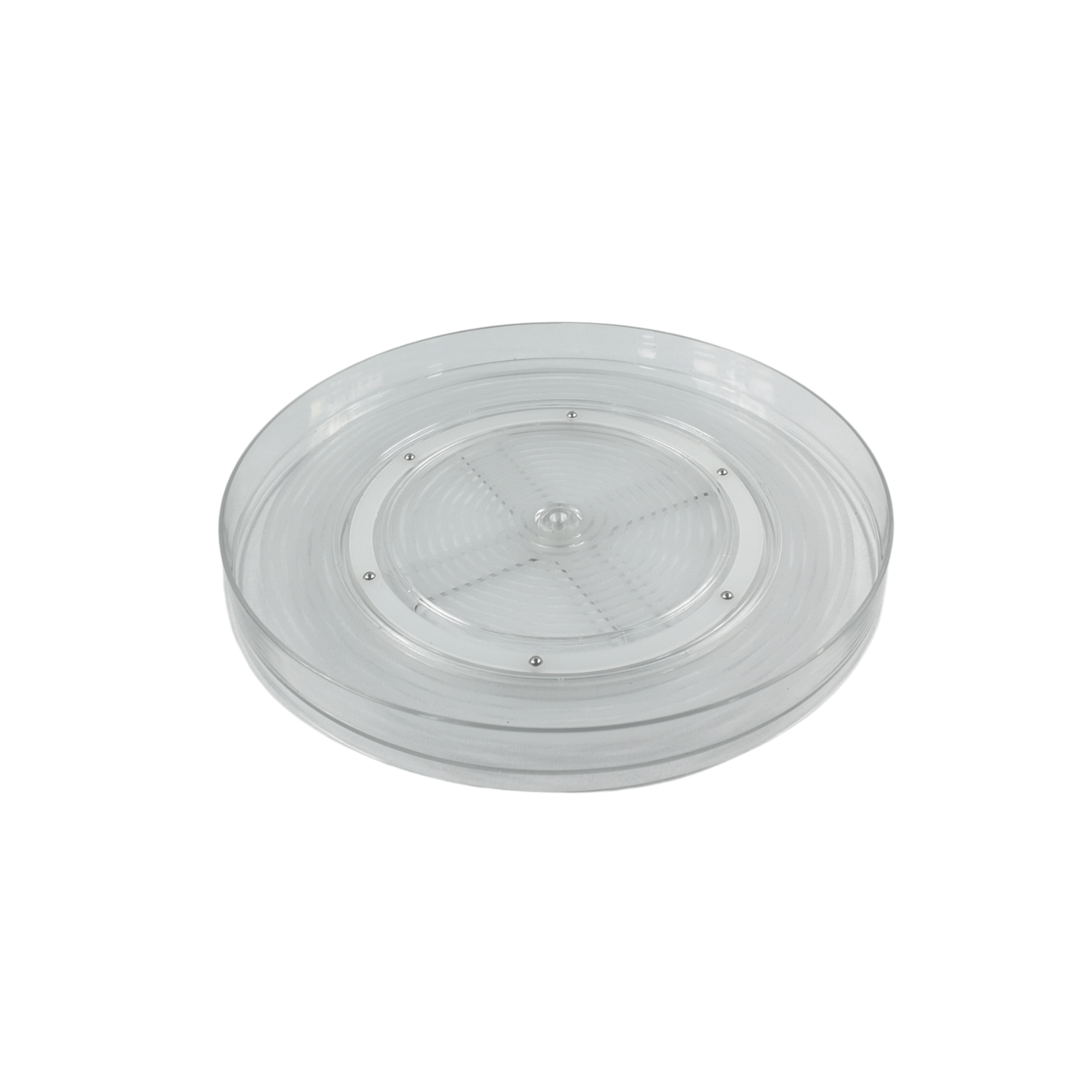 Short Round Clear Rotating Tray - Lazy Susan-2