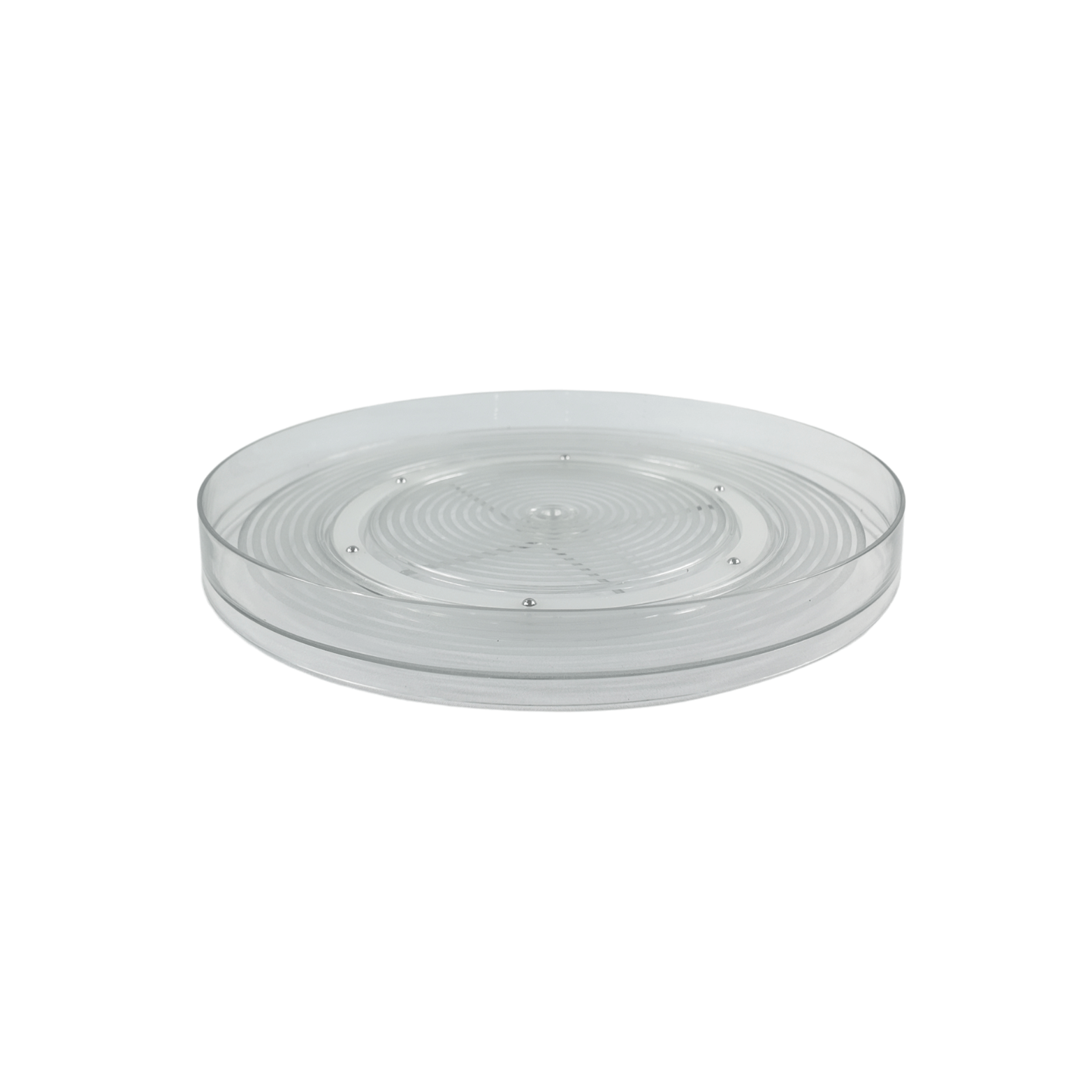 Short Round Clear Rotating Tray - Lazy Susan-1