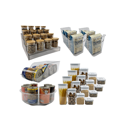 Clear Small Pantry Organizer Set – 18 Pack-0
