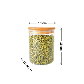 1050ml Glass Storage Jar with Bamboo Lid