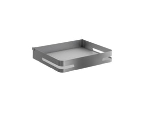 SIGE Materia Basket for Door Follow Pantry | Orion Grey with Silver Grey Base | For 400mm Carcase