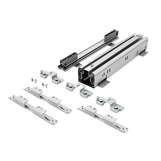 SIGE™ 400mm soft close pantry runner and bracket set in white for pantry units