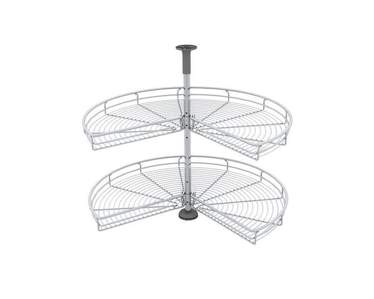 SIGE Valore 3/4 carousel corner system for 900mm carcase with 2 rotating shelves, space-saving kitchen corner storage solution designed for smooth access and organised cabinet use