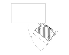 SIGE Materia 4 Basket Soft Close Corner Pull Out in Orion Grey with Silver Grey Base | Right Hand Application | For 900mm Carcase 860mm W 505mm D 600mm H For 900mm Carcase. Width: 860mm. Depth: 505mm. Height: 600mm