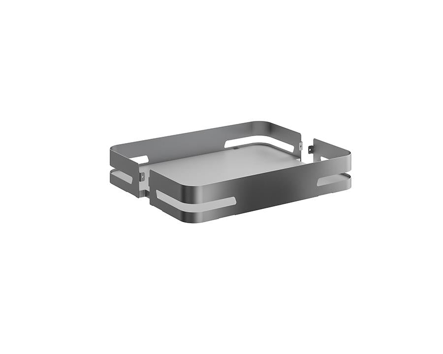 SIGE Materia Basket for Pull Out Pantry | Orion Grey with Silver Grey Base for 300mm Carcase (230mm W 440mm D 90mm H) Code Includes 5 Baskets