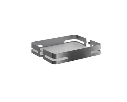SIGE Materia Basket for Pull Out Pantry | Orion Grey with Silver Grey Base for 300mm Carcase (230mm W 440mm D 90mm H) Code Includes 5 Baskets