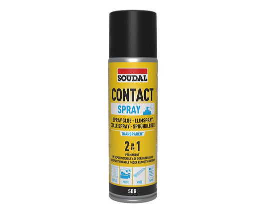 Soudal Spray Contact Adhesive 2 in1 300ml - Transparent