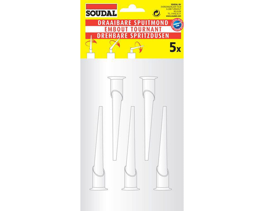 Twisty Swivle Nozzle for Soudal Silicone adhesives Pack of 5