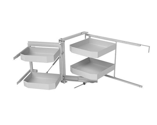 SIGE™ Pro Line 4 Basket Soft Close Corner Pull Out | White | Left Hand Application | (900mm carcase) by W&B