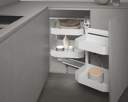 SIGE™ Pro Line 4 Basket Soft Close Corner Pull Out | White | Right Hand Application | (900mm carcase) by W&B