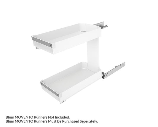 SIGE™ Pro Line Side Mount Soft Close Bottle Rack | White | 300mm Carcase