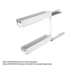 SIGE™ Pro Line Side Mount Soft Close Bottle Rack | White | 200mm Carcase
