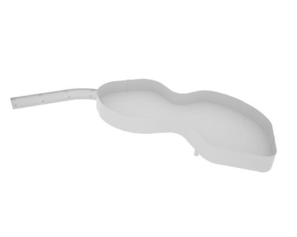 SIGE™ Pro Line Kidney Shelf | White | Right Hand Application | (900mm Carcase) Sold as Pair